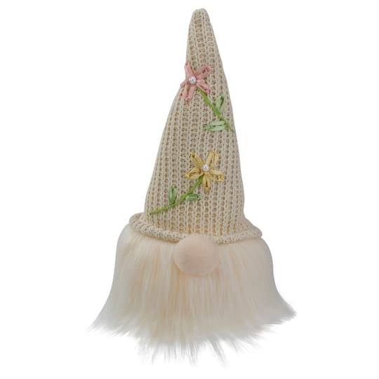 Northlight Lighted Sitting Gnome Head With A Hat Lighted Christmas Tabletop Decor, One Size, Beige